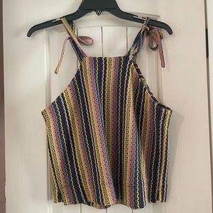 Multicolor tie strap tank